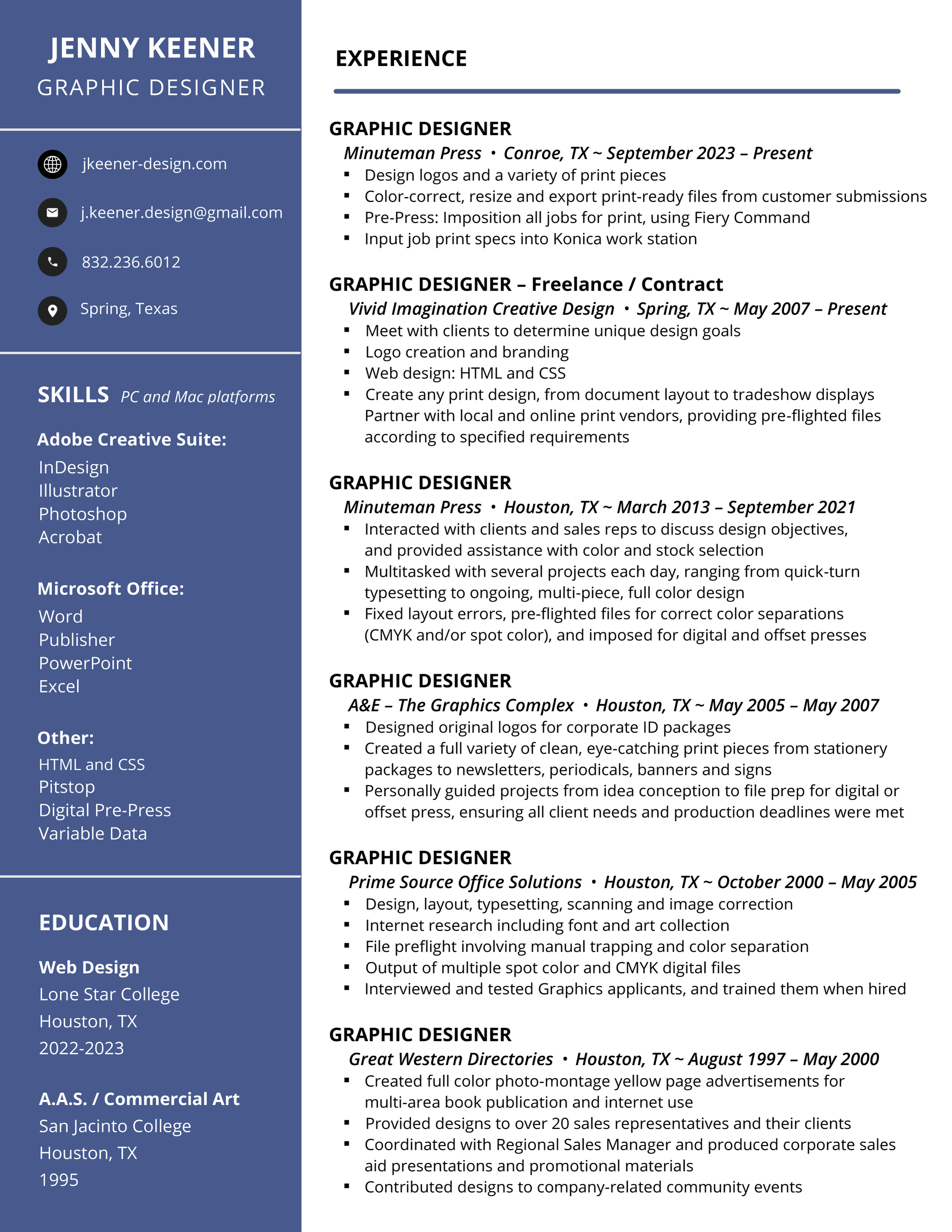 Jenny Keener resume