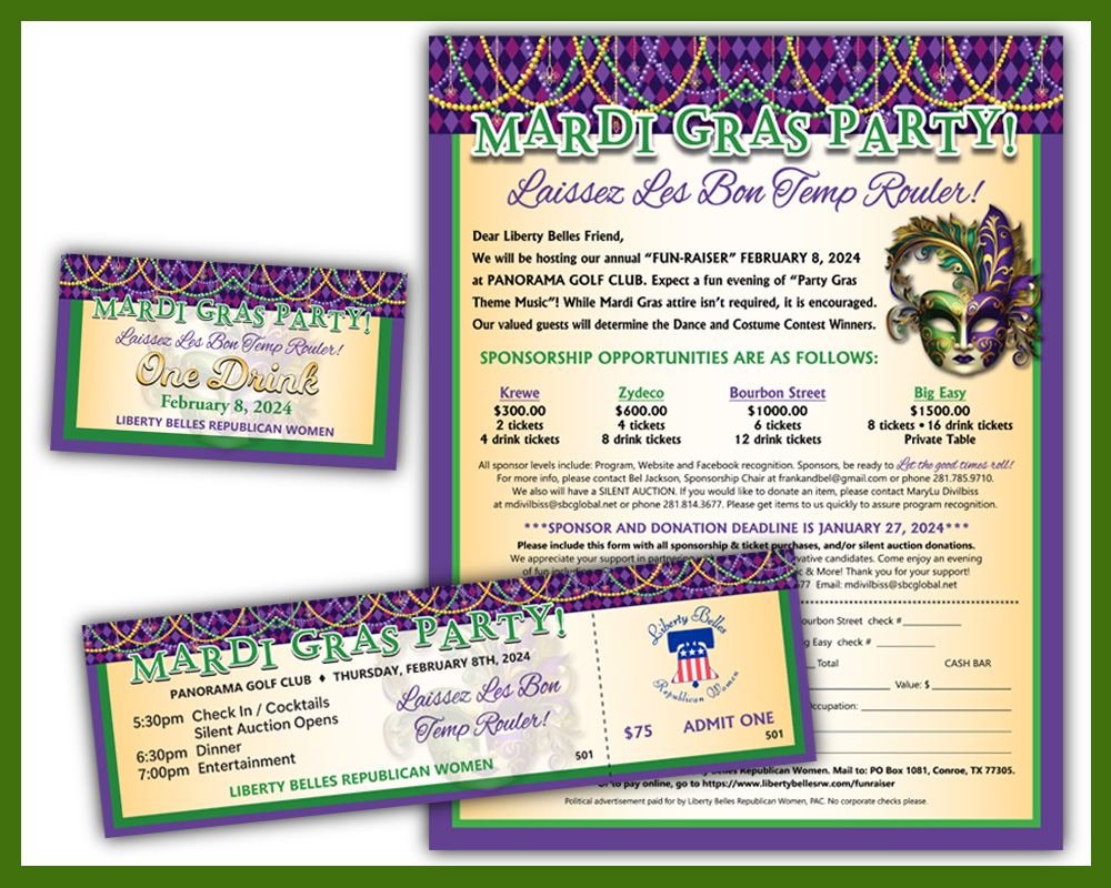 liberty belles mardi gras flyer
